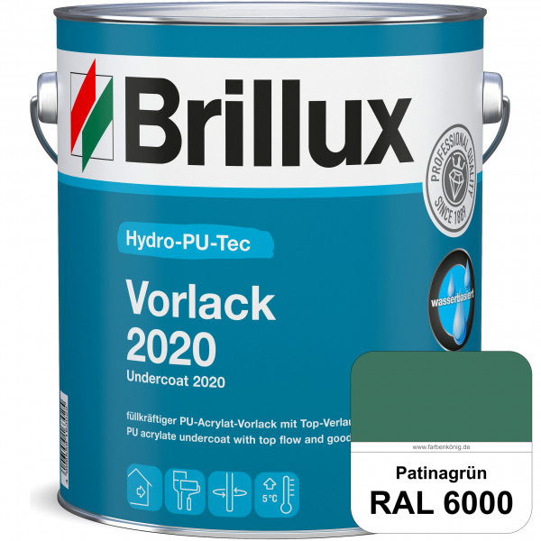 Hydro-PU-Tec Vorlack 2020 (RAL 6000 Patinagrün) hochwertiger Vorlack für grundierte bzw. gespachtelt