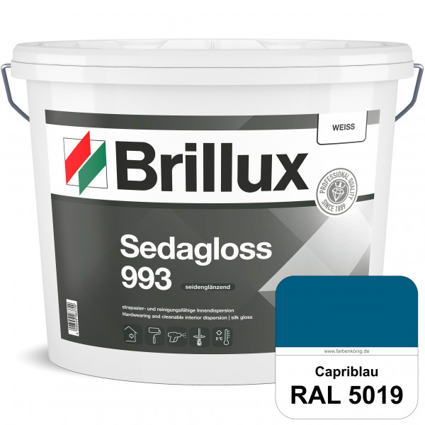 Sedagloss 993 (RAL 5019 Capriblau) seidenglänzende Innendispersion für hoch strapazierfähige & gut r