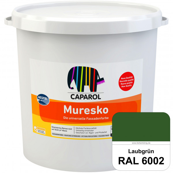 Muresko Nespri (R 30) (RAL 6002 Laubgrün) Silanisierte Reinacrylat-Fassadenfarbe auf SilaCryl®-Basis