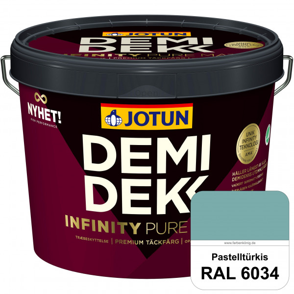 DEMIDEKK Infinity Pure Mat - Deckende, matte Holzfarbe (RAL 6034 Pastelltürkis)