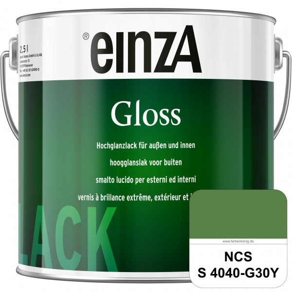 einzA Gloss (NCS S 4040-G30Y) Hochwertiger Alkydharzlack in Premium-Qualität, hochglänzend.