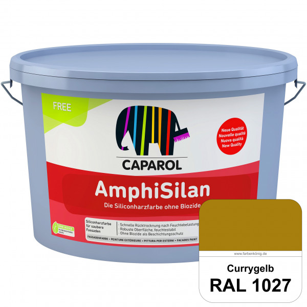 AmphiSilan FREE (RAL 1027 Currygelb) Mineralmatte Fassadenfarbe in spezieller Siliconharz-Bindemitte