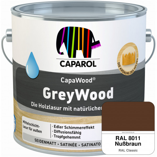 CapaWood® GreyWood (RAL 8011 Nussbraun) - ersetzt Capadur GreyWood