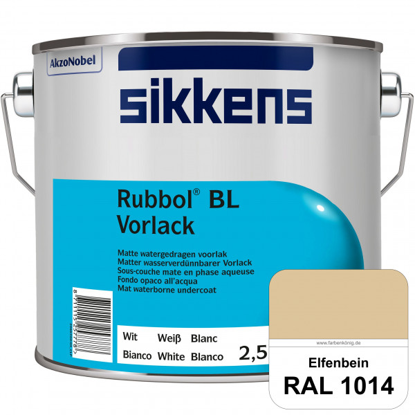 Rubbol BL Vorlack (RAL 1014 Elfenbein) Wasserbasierter, matter & umweltschonender Vorlack (innen)