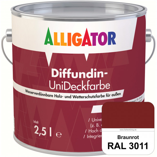 ALLIGATOR Diffundin-UniDeckfarbe (RAL 3011 Braunrot)