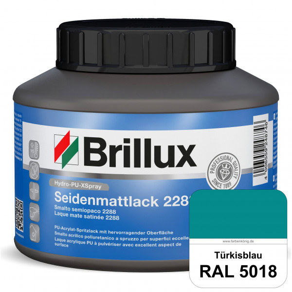 Hydro-PU-XSpray Seidenmattlack 2288 (RAL 5018 Türkisblau) hochwertiger Lack speziell für das XVLP-Sp