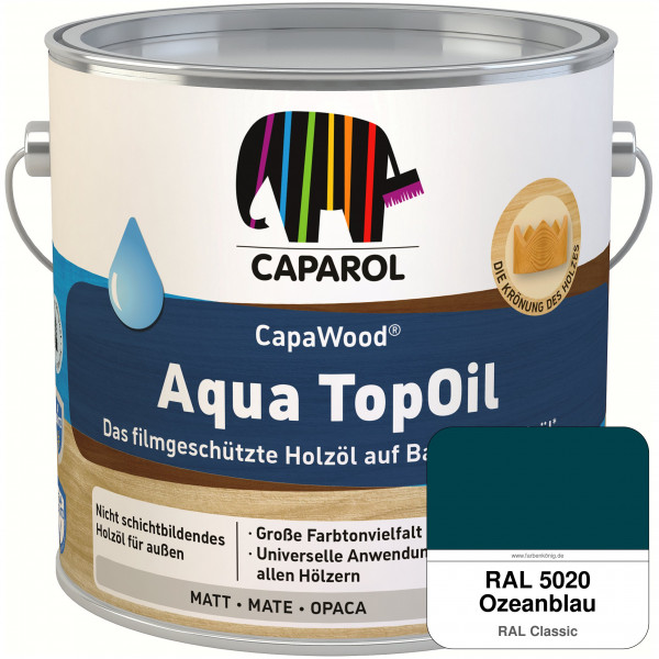 CapaWood® AquaTopOil (RAL 5020 Ozeanblau)