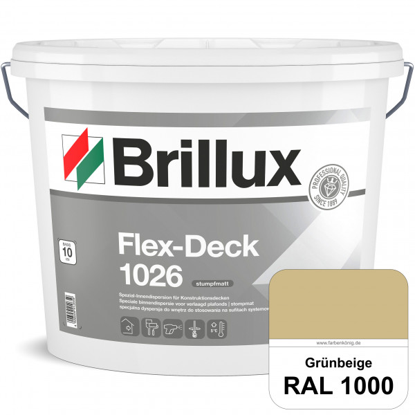Flex-Deck ELF 1026 (RAL 1000 Grünbeige) Hochwertige Innendispersion für Decken mit Installationen &