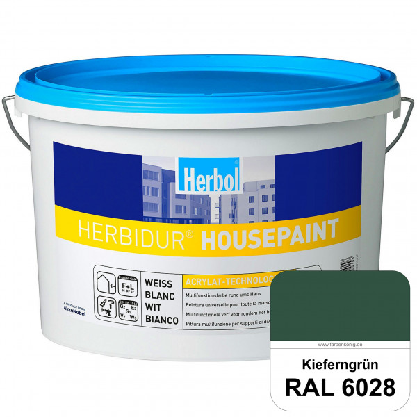 Herbidur Housepaint (RAL 6028 Kieferngrün) seidenmatte Reinacrylat-Fassadenfarbe