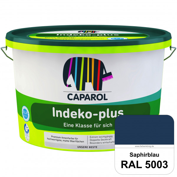 Indeko-plus (RAL 5003 Saphirblau) doppeldeckende matte & hochwertige Innenfarbe
