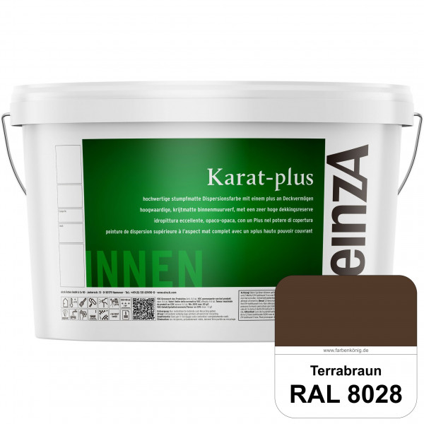 einzA Karat-plus (RAL 8028 Terrabraun) Innenwandfarbe mit herausragenden Produkteigenschaften