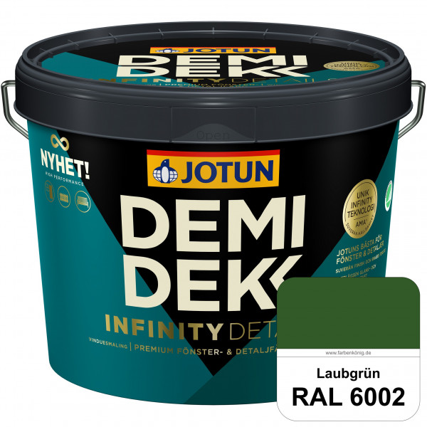 DEMIDEKK Infinity Details - Deckender Holzschutz (RAL 6002 Laubgrün)