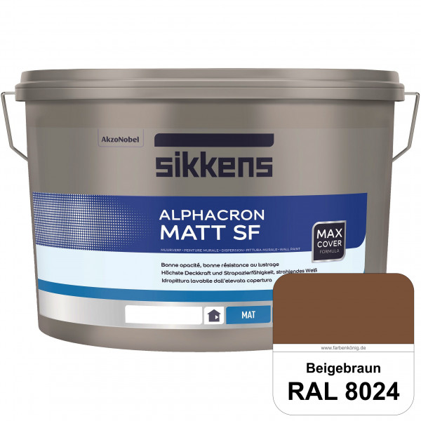 Alphacron Matt SF (RAL 8024 Beigebraun) stumpfmatte & hochwertige Premium-Wandfarbe (innen)