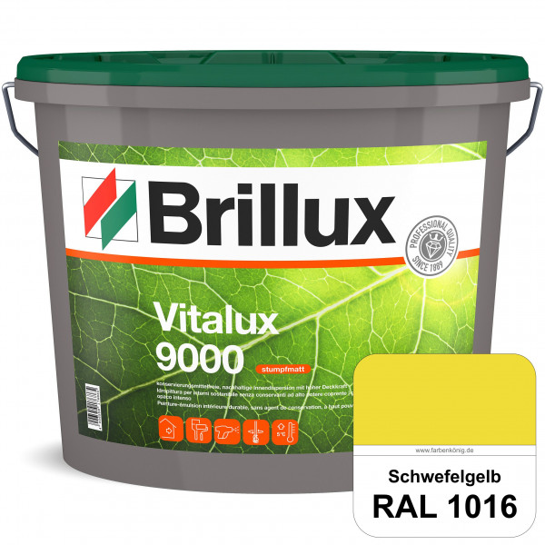 Vitalux 9000 (RAL 1016 Schwefelgelb) konservierungsmittelfreie Innendispersion für Kinder- & Schlafz