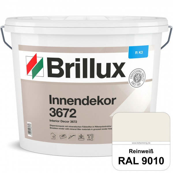 Innendekor ELF R-K3 3672 (RAL 9010 Reinweiß) Kratzputz zur Erzielung dekorativer und strapazierfähig