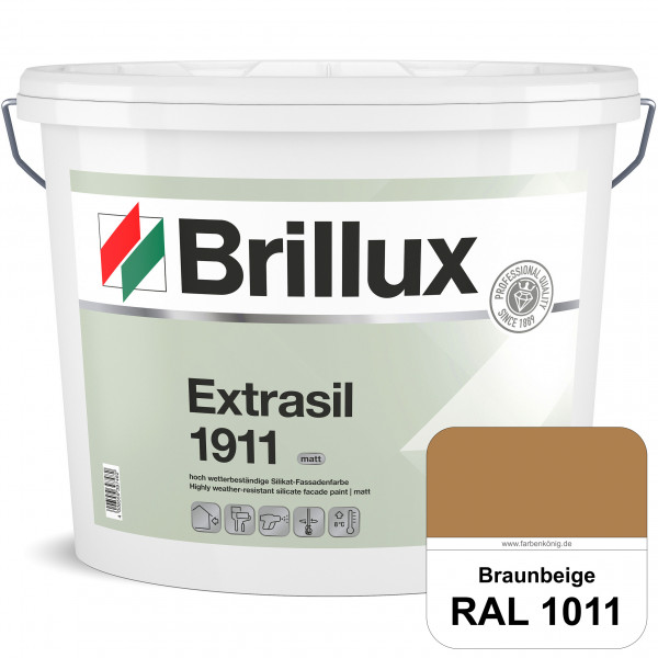 Extrasil 1911 TSR-Formel (RAL 1011 Braunbeige) Fassaden- und Egalisierungsfarbe auf Silikatbasis für