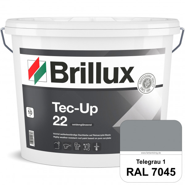 Tec-Up 22 (RAL 7045 Telegrau 1) Höchst wetterbeständige Dachfarbe auf Reinacrylat-Basis