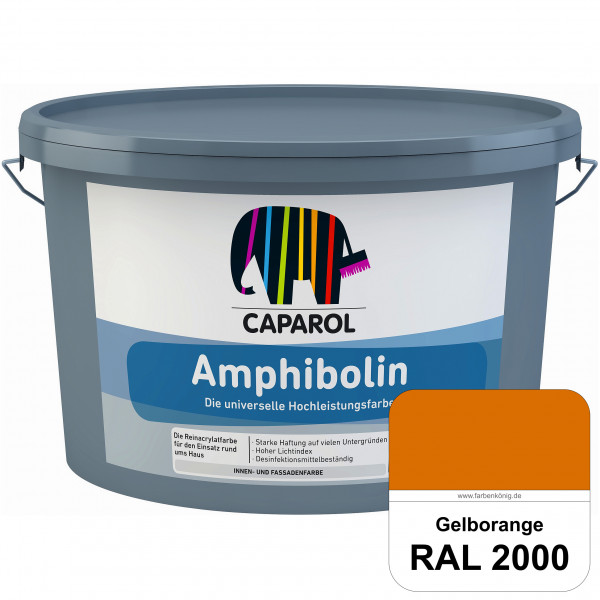 Amphibolin (RAL 2000 Gelborange) Universalfarbe auf Reinacrylbasis innen & außen