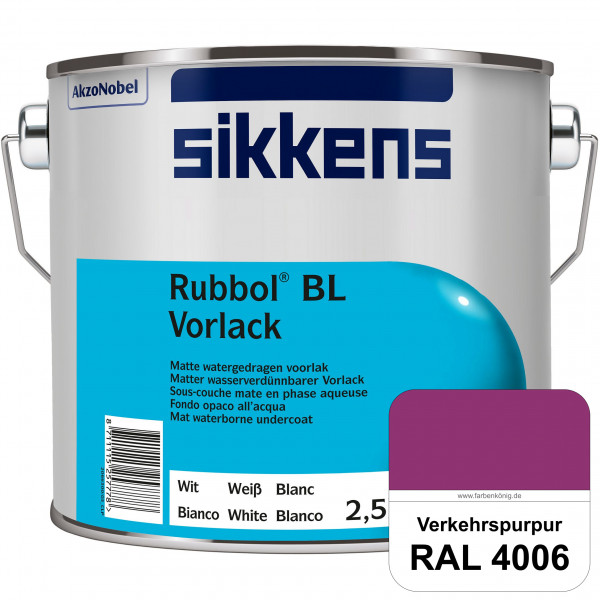 Rubbol BL Vorlack (RAL 4006 Verkehrspurpur) Wasserbasierter, matter & umweltschonender Vorlack (inne