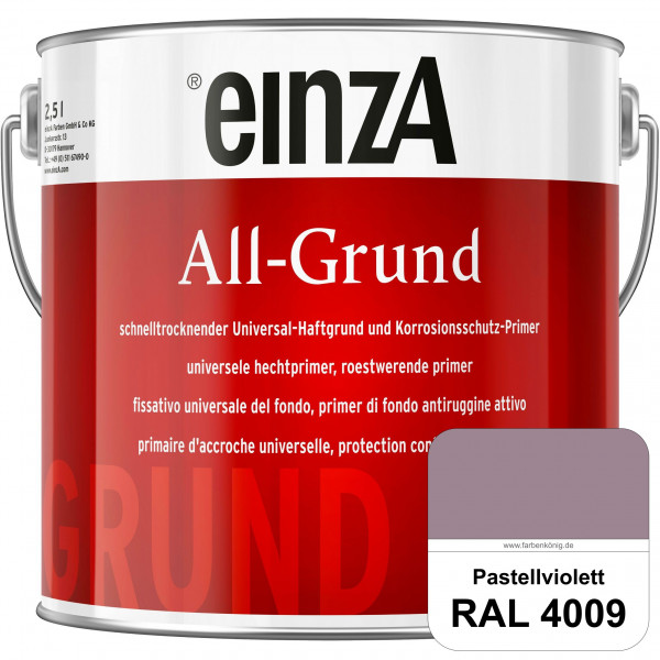 einzA All-Grund (RAL 4009 Pastellviolett) Schnelltrocknender Haftgrund & Korrosionsschutz-Primer