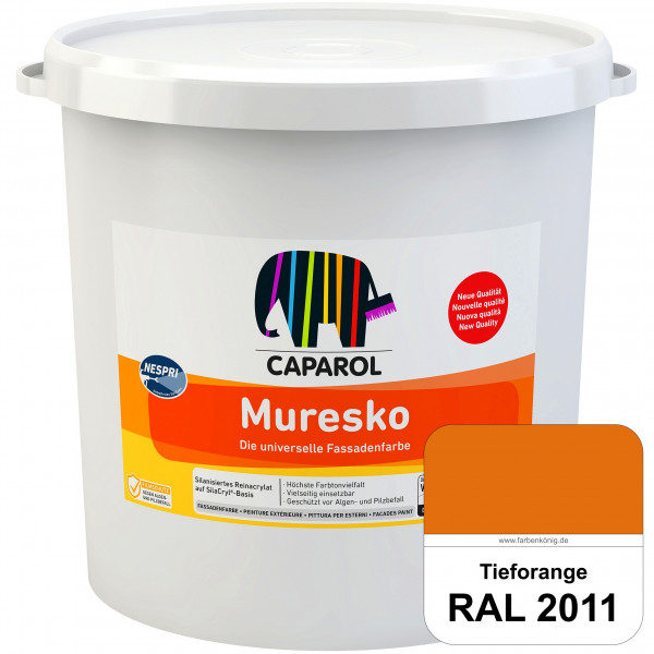 Muresko Nespri (R 30) (RAL 2011 Tieforange) Silanisierte Reinacrylat-Fassadenfarbe auf SilaCryl®-Bas