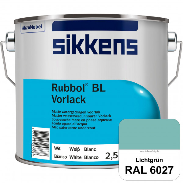 Rubbol BL Vorlack (RAL 6027 Lichtgrün) Wasserbasierter, matter & umweltschonender Vorlack (innen)