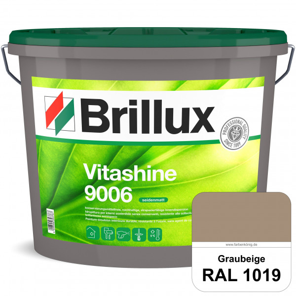 Vitashine 9006 (RAL 1019 Graubeige) hochwertige konservierungsmittelfreie und seidenmatte Innendispe