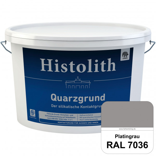 Histolith Quarzgrund (RAL 7036 Platingrau) füllende, strukturegalisierende und schwundrißverschlämme