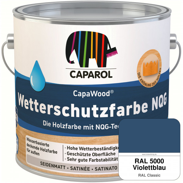 CapaWood® Wetterschutzfarbe NQG (RAL 5000 Violettblau) - ersetzt Capadur Wetterschutzfarbe NQG