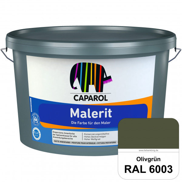 Malerit E.L.F. (RAL 6003 Olivgrün) matte Innenfarbe für Neu- & Renovierungsanstriche