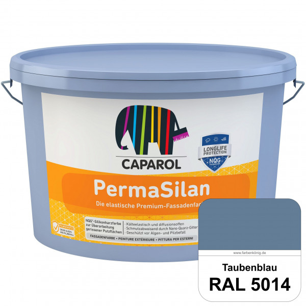 PermaSilan (RAL 5014 Taubenblau) Elastische, diffusionsoffene Fassadenfarbe mit integrierter Nano-Qu