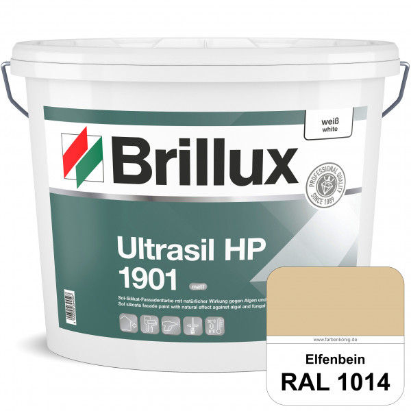 Ultrasil HP 1901 Silikat-Fassadenfarbe (RAL 1014 Elfenbein) Sol-Silikat-Fassadenfarbe ohne Biozidzus