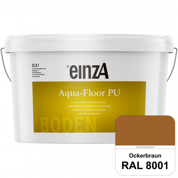 einzA Aqua-Floor PU (RAL 8001 Ockerbraun) seidenglänzender Acryl-PU-Bodenbeschichtung
