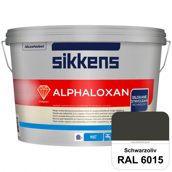 Alphaloxan (RAL 6015 Schwarzoliv) Professionelle Siliconharz-Fassadenfarbe (außen)
