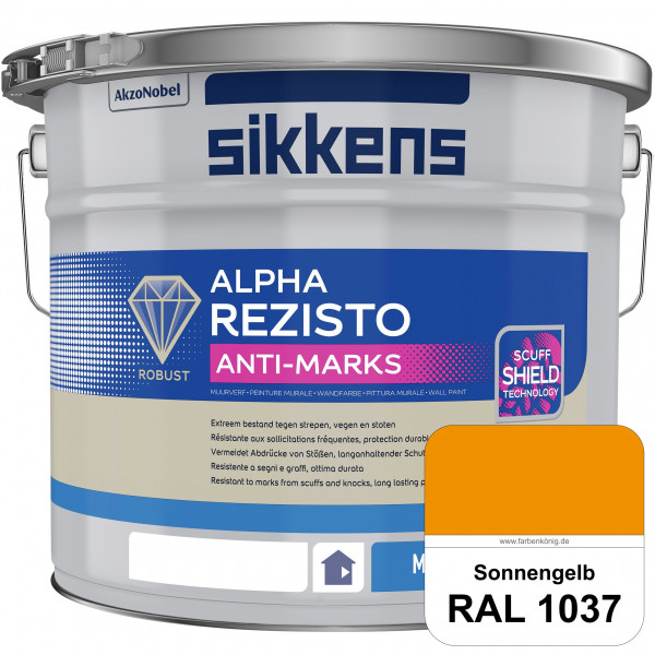 Alpha Rezisto Anti-Marks (RAL 1037 Sonnengelb) Extrem widerstandsfähige Innenwandfarbe