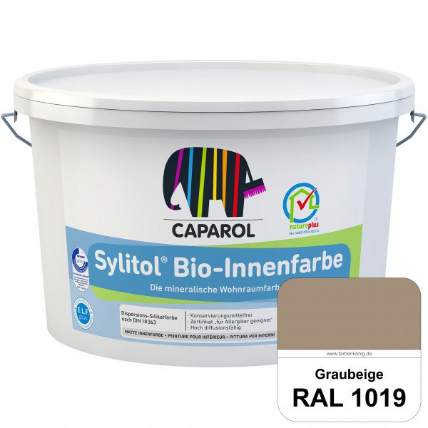 Sylitol® Bio-Innenfarbe (RAL 1019 Graubeige) Innenfarbe auf Silikatbasis  für Allergiker