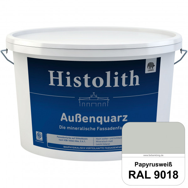 Histolith Außenquarz (RAL 9018 Papyrusweiß) die mineralische Fassadenfarbe