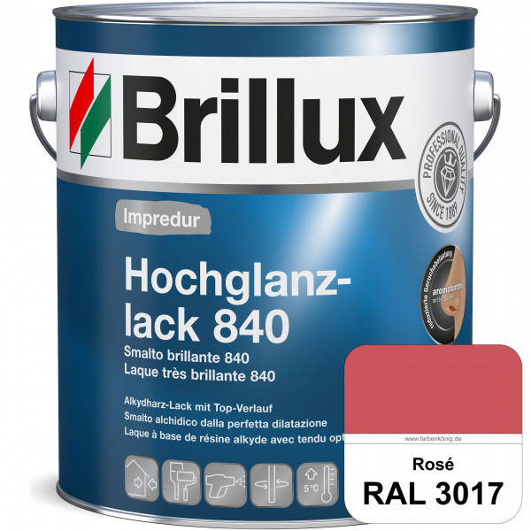 Impredur Hochglanzlack 840 (RAL 3017 Rosa) für Holz- und Metallflächen (löselmittelhaltig) innen & a