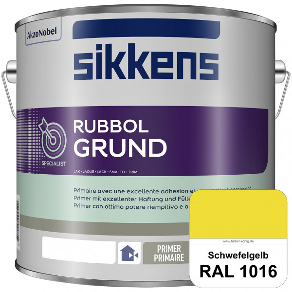 Rubbol Grund (RAL 1016 Schwefelgelb) Seidenmatte Grund- und Zwischenbeschichtung auf Kunstharzbasis