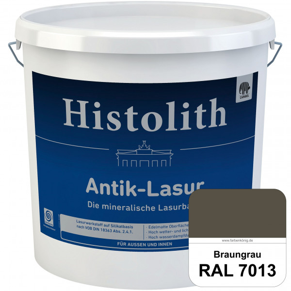 Histolith® Antik-Lasur (RAL 7013 Braungrau) Lasurkonzentrat nach dem Vorbild historischer Beschichtu