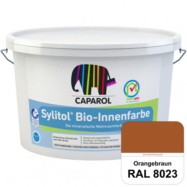 Sylitol® Bio-Innenfarbe (RAL 8023 Orangebraun) Innenfarbe auf Silikatbasis  für Allergiker