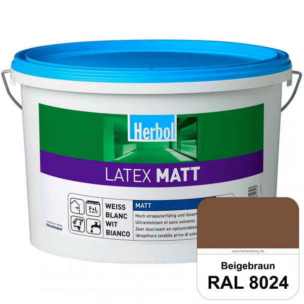 Latex Matt (RAL 8024 Beigebraun) Matte Latexfarbe mit hoher Strapazierfähigkeit