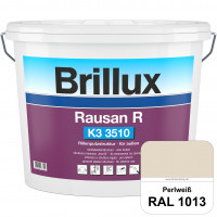 Rausan R K3 3510 (RAL 1013 Perlweiß) Organisch gebundener Rillenputz für wetterbeständige Oberfläche