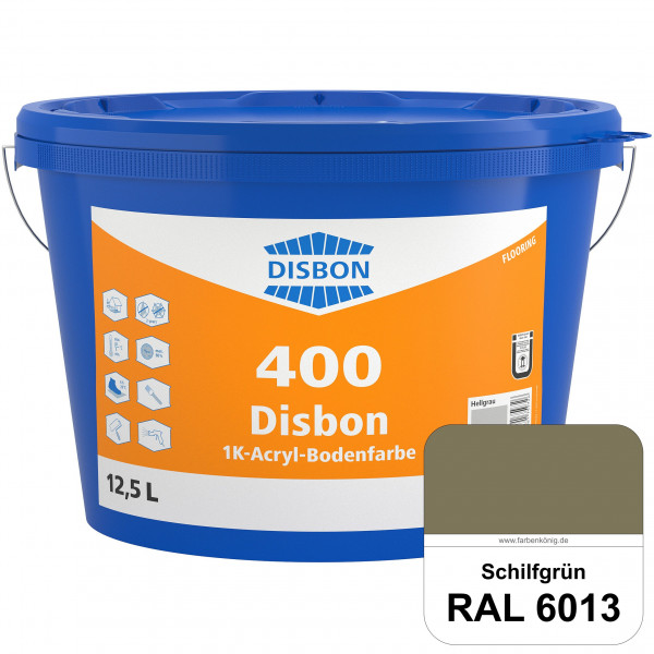 Disbon 400 1K-Acryl-Bodenfarbe (RAL 6013 Schilfgrün) Dispersionsbeschichtung für mineralische Bodenf