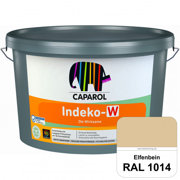 Indeko-W (RAL 1014 Elfenbein) Matte Kunstharz-Innenfarbe mit Langzeit-Filmschutz vor Schimmelbefal