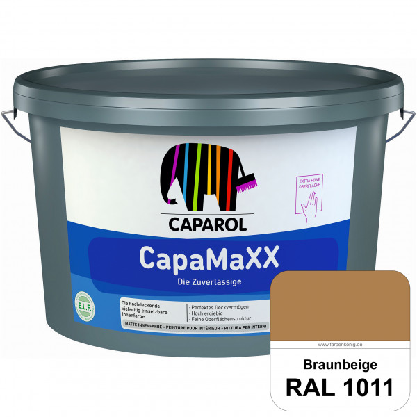 CapaMaXX (RAL 1011 Braunbeige) tuchmatte Innenfarbe mit hohem Deckvermögen und Ergiebigkeit