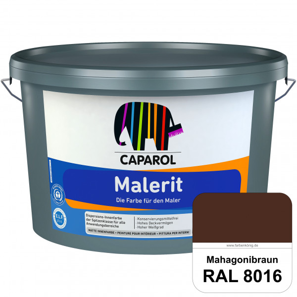 Malerit E.L.F. (RAL 8016 Mahagonibraun) matte Innenfarbe für Neu- & Renovierungsanstriche