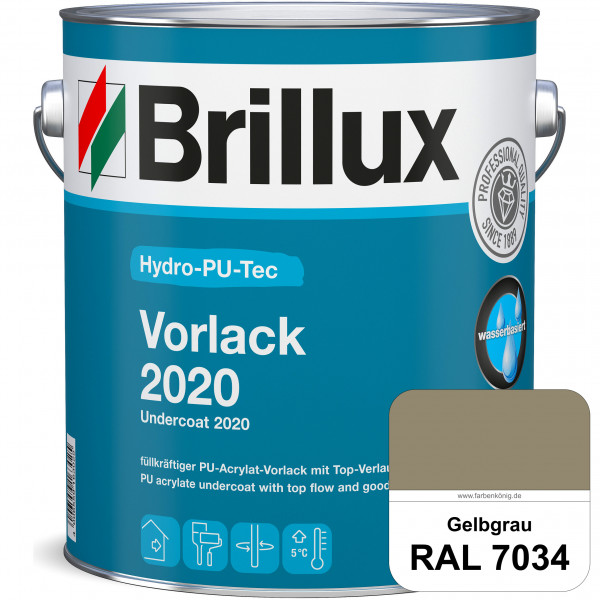 Hydro-PU-Tec Vorlack 2020 (RAL 7034 Gelbgrau) hochwertiger Vorlack für grundierte bzw. gespachtelten