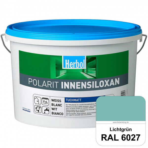 Polarit Innensiloxan (RAL 6027 Lichtgrün) Die Mineralmatte mit Super-Flächenwirkung für streiflichte