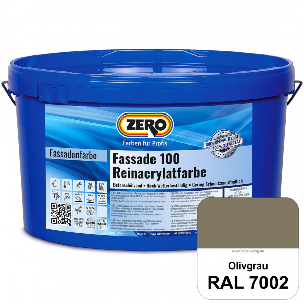 Fassade 100 Reinacrylatfarbe (RAL 7002 Olivgrau)
